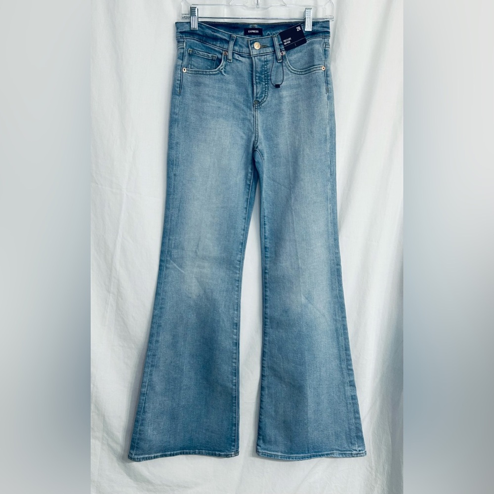 Express ’70s Flare Mid Rise Jeans – Women’s Size 2R - Picture 7 of 16